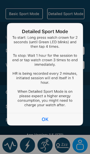 Screenshot of Detailed Sport Mode instructions